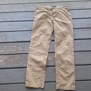 khaki slim straight dress pants
